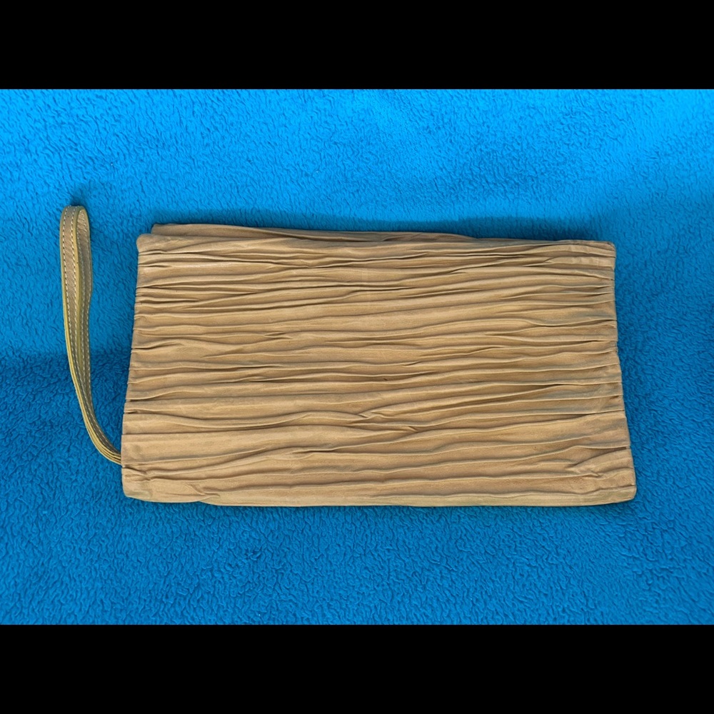 Abro Italian Leather Clutch, Yellow